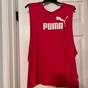 Womens pink PUMA tank top